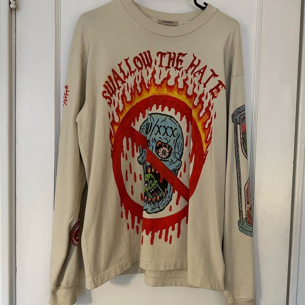 Authentic Yeezy Season 6 Swallow the Hate Long sleeve shirt